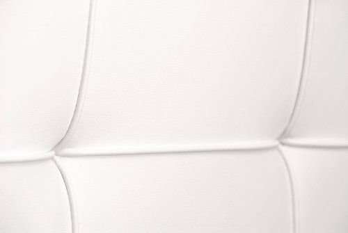 SAM® Polsterbett 160x200 cm Zarah, weiß, pflegeleichtes Design-Bett mit Kunstlederbezug, abgestepptes Kopfteil