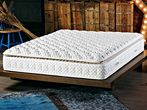 XXL 7-Zonen Taschenfederkernmatratze mit festen Topper Höhe 31cm H3 Amsterdam Boxspringbettmatratze