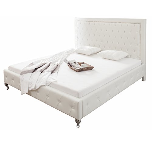 Modernes Design Doppelbett EXTRAVAGANCIA 180 x 200 cm weiß Polsterbett