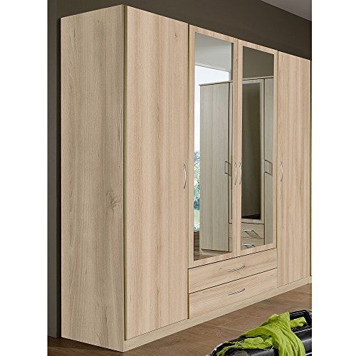 Wimex Kleiderschrank/Drehtürenschrank Sprint, 4 Türen, 2 Schubladen, (B/H/T) 180 x 197 x 58 cm, Edelbuche