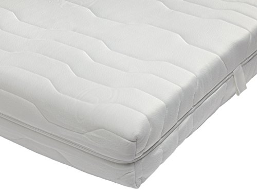 Interbett M300021 TFK 20 Roll, Taschenfederkern-Matratze 90 x 200 cm, 7 Zonen, Bezug abnehmbar, Höhe circa 20 cm, mittelfest