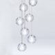 Modern LED lüster Kronleuchter Deckenleuchte Kristall Warmweiss 3000K Hängeleuchte Pendelleuchte Höhenverstellbar Φ 10cm G4*7 lampe für Wohnzimmer Esszimmer Treppenhaus Restraurant