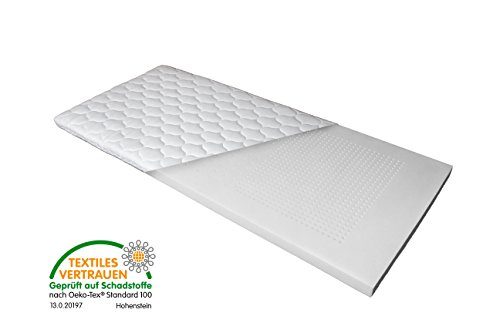 Luxus 7-Zonen Viscoschaum-Topper 90x200 cm 180x200 cm mit Memoryschaum, Matratzenauflage mit Klimalochbohrungen und ergonomischen Liegezonen für höchsten Schlafkomfort von Betten Jumbo