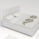 SAM ® Polsterbett Reno 180 x 200 cm Weiß Bett mit extra breitem Kopfteil und LED Leisten mit Farbwechsel