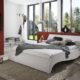 SAM® Polsterbett 140x200 cm Murcia, weiß, Bett mit gepolstertem Kopfteil, modernes Design