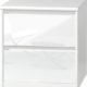 CS Schmalmöbel 75.185.012/01 Grifflose Boxspring Nachtkommode Soft Plus Smart Typ 01, 45 x 55 x 58 cm, weiß/weiß hochglanz