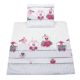 TupTam Unisex Baby Wiegenset 4-Teilig, Farbe: Vögelchen Rosa, Größe: 80x80 cm