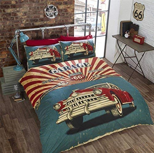 VINTAGE AUTO AMERIKANISCHER FAHNE ROUTE 66 ROT CREME ...