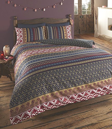 Vogueland Ethnic Indian Print Duvet Cover with Pillow Case, Double by Vogueland